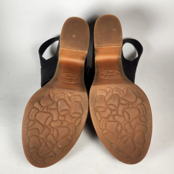 KORK EASE Womens San Carlos Sandal Size 9 Black Leather Platform Slingback - Picture 9 of 12